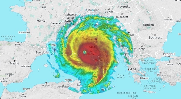 Irma, la mappa fa vedere quanto è grande l'uragano: copre tutta l'Italia