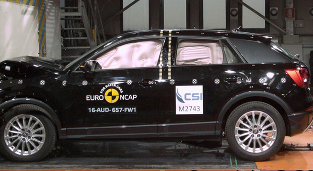 Il crash-test frontale dell' Audi Q2