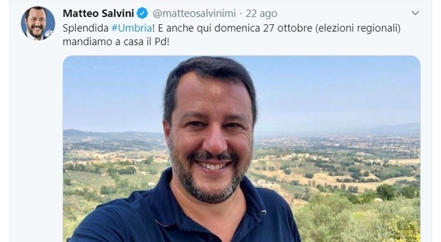 Salvini, blitz a Montefalco poi l'incontro con Mattarella: Tesei presidente, è il patto del Sagrantino