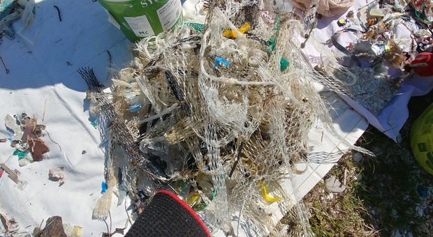 La plastica pescata nel mare Adriatico