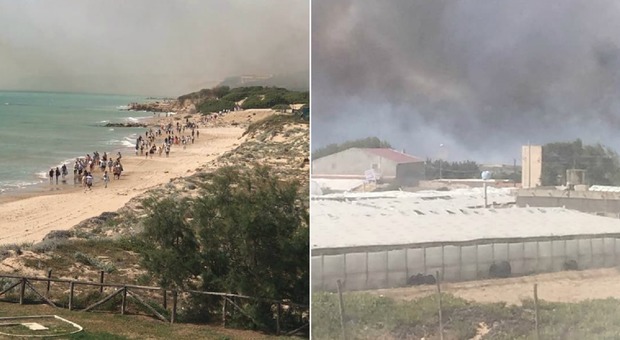 A fuoco il Club Med nel Ragusano, evacuato il villaggio: gente scappa in spiaggia Foto