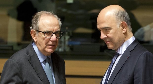 Il ministro Padoan con il commissario europeo Moscovici