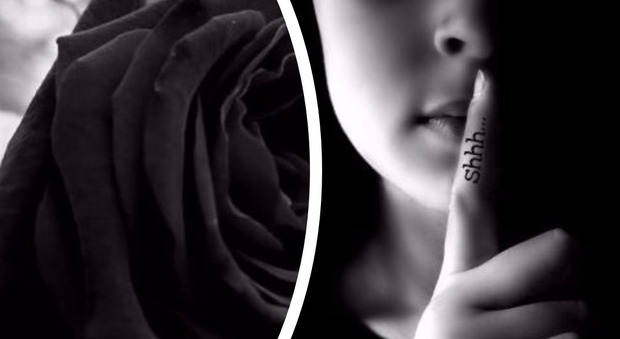 Una rosa nera e la scritta "shhh": sulla pagina Facebook della figlia like e cuoricini