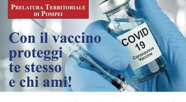 Dai social del santuario di Pompei parte l'invito ai fedeli: «Vaccinatevi»