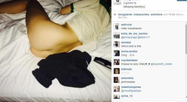 Miley Cyrus, ecco il nudo rubato su Instagram. Fotografata da un collaboratore mentre dorme