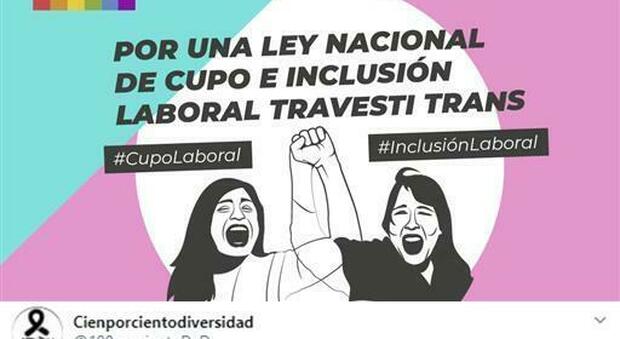 Argentina, decreto garantisce l'1% dei posti di lavoro per trans e travestiti nella pubblica amministrazione