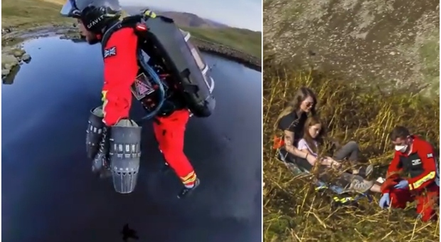Inghilterra, paramedico in jetpack raggiunge in 90 secondi il luogo dell'incidente. Il video del “soccorso” diventa virale