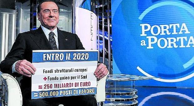 Barlusconi gioca la carta del Sud: «Con Tajani 500mila posti di lavoro»