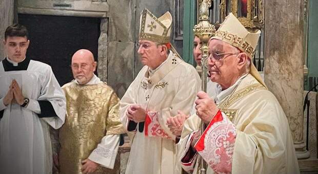 Il patriarca di Venezia Francesco Moraglia e monsignor Beniamino Pizziol