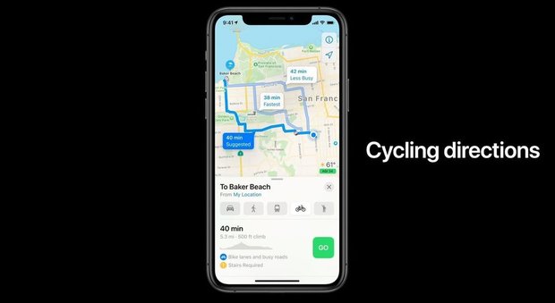 Apple presenta il nuovo iOS 14: c'è anche la nuova app Maps per auto elettriche e biciclette