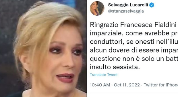Iva Zanicchi e l'insulto a Selvaggia Lucarelli, la polemica continua: «Fialdini non è stata imparziale»