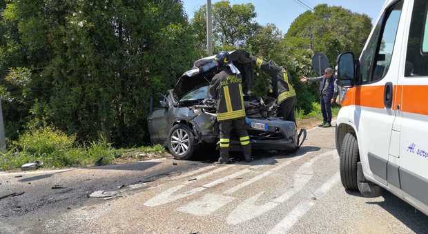 Un'immagine dell'incidente a San Donato