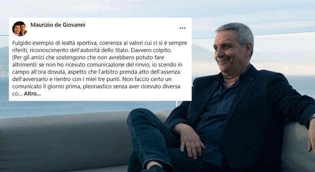 Maurizio De Giovanni punge la Juve: «Esempio di lealtà sportiva...»