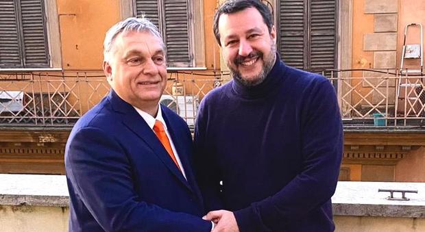 Viktor Orban con Matteo Salvini