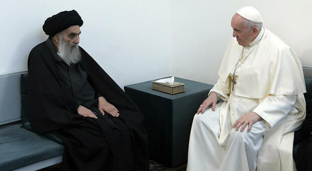 Papa Francesco in Iraq, lo storico incontro con l'ayatollah Al Sistani