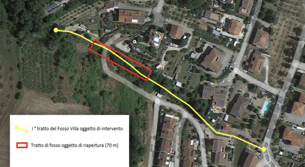 Perugia, avanza il piano per la prevenzione del rischio idrogeologico: ok del Comune al progetto per il fosso di Villa Pitignano