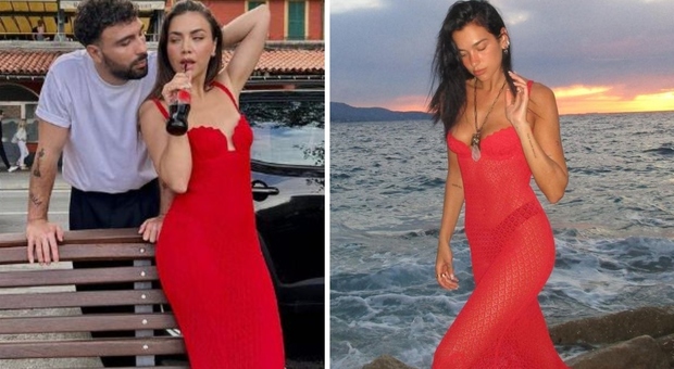 Dua Lipa e l'abito rosso trasparente da 1600 euro. I fan notano un dettaglio: «L'ha indossato prima lei»