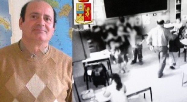 Fernando Cadicamo e una scena delle violenze a scuola