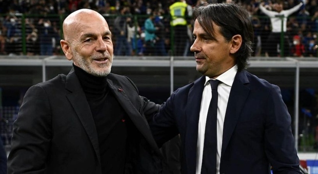 Pioli e Simone Inzaghi, allenatori di Milan e Inter in lotta per lo scudetto