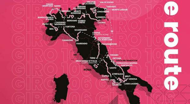 La mappa del Giro