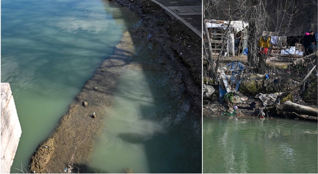 Siccità piega il Tevere, affiorano isole di rifiuti: picco di scontri tra canoe