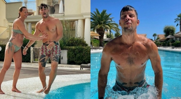 Le vacanze di lusso di Federica Pellegrini, la Divina "allena" il marito Matteo Giunta nella maxi piscina. Lui sfinito: «Poco prima di morire...»