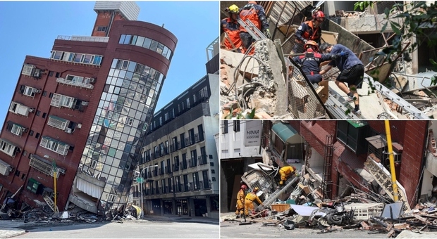 Terremoto a Taiwan, scossa di magnitudo 7.4 «La più forte degli ultimi 25 anni». Crollano edifici Oltre 800 feriti e 9 morti