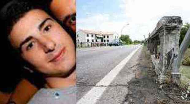 Sebastiano Benin (da Facebook) e il luogo dell'incidente a Mira (Photo Journalist)