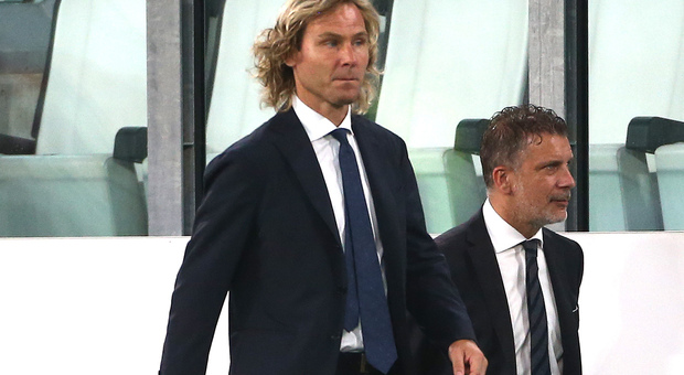 Federico Cherubini accanto a Pavel Nedved, vice presidente della Juventus