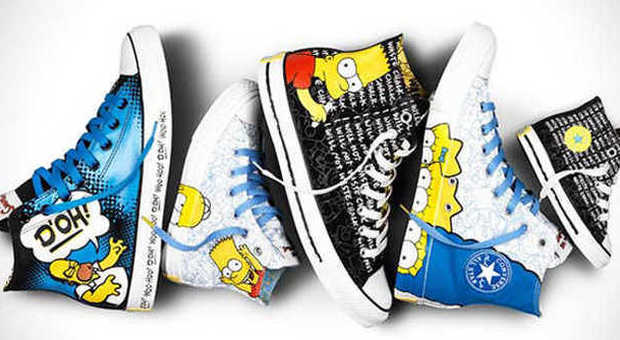 I tre modelli di sneakers: The Simpsons X Converse