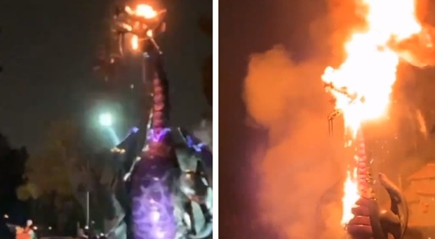 Paura a Disneyland, il drago Malefica prende fuoco durante lo show: evacuati centinaia di visitatori VIDEO
