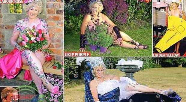 Inghilterra, la mamma di Farage regina dei calendari: da 10 anni posa senza veli per beneficenza