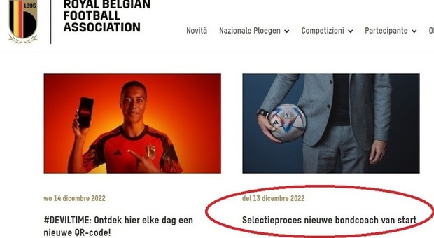 Calcio, il Belgio cerca un nuovo allenatore con un annuncio sul proprio sito: «Inviateci il vostro curriculum»