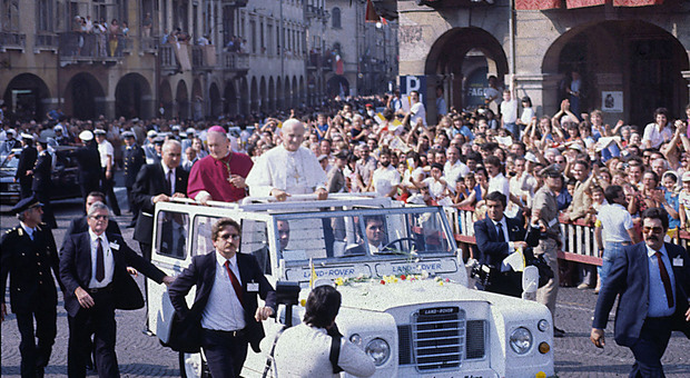 Papa Wojtyla in visita a Padova nel 1982