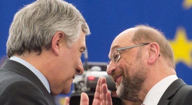 Antonio Tajani e Martin Schulz