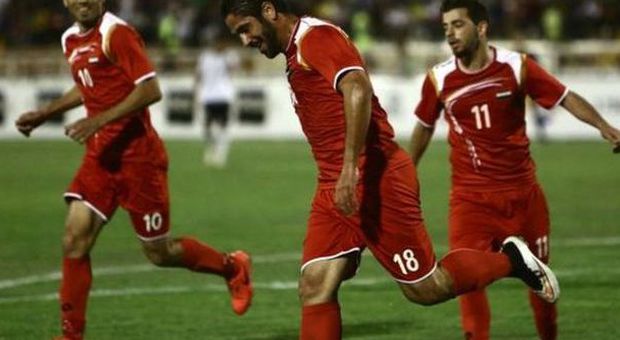 I giocatori siriani esultano dopo un gol (USA Today)