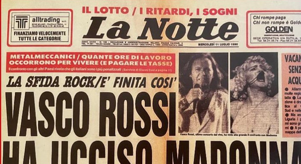 Vasco Rossi ricorda quella volta che "uccise" Madonna: 31 anni fa il concerto "Fronte del palco"