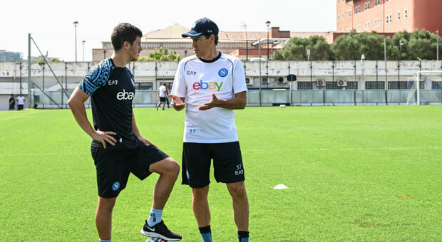Demme e Garcia a colloquio durante un allenamento nel ritiro di Dimaro Folgarida