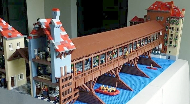 Ponte Vecchio di mattoncini Lego