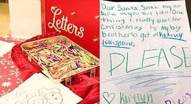 «Caro Babbo Natale, vorrei un rene per mio fratello malato»: caccia alla bimba dal cuore d'oro