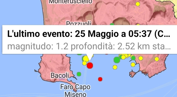 Terremoto all'alba con epicentro nel golfo di Pozzuoli