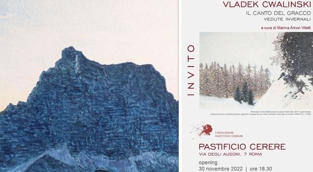 Roma, si inaugura la mostra di Vladek Cwalinski dedicata alle Dolomiti e ai paesaggi invernali