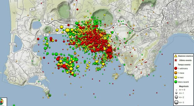 Campi Flegrei, sciame sismico nella notte: 8 scosse di terremoto fino a magnitudo 2.5. Cosa sta succedendo