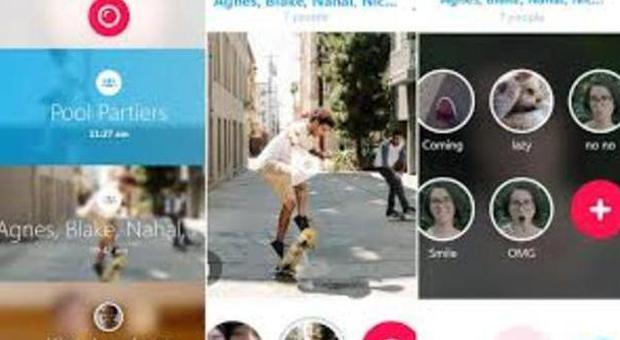 Una schermata di Skype Qik, l'app per i video messaggi