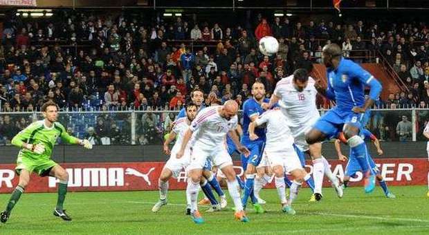 L'Italia batte l'Albania 1-0 Okaka, debutto e gol