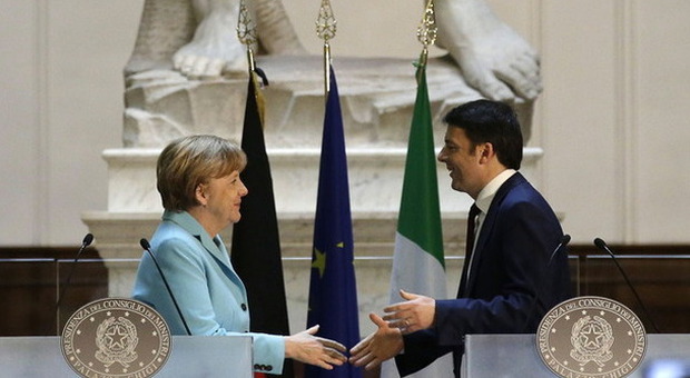 Merkel e Renzi a Firenze
