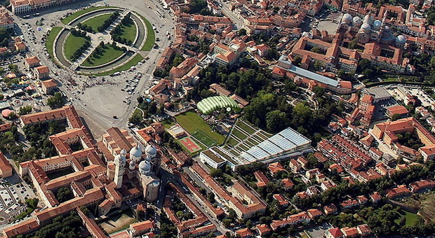 Una veduta di Padova dall'alto