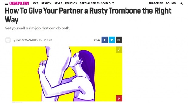 Rusty trombone, l'allarme dei sessuologi: "Ecco quello che c'è da sapere sulla nuova moda sessuale"