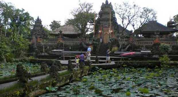 Il tempio Pura Saraswati e il giardino, Ubud, Bali
