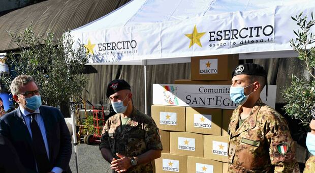 Sabaudia, i militari del Comando Artiglieria Controaerei donano aiuti alla Comunità Sant'Egidio